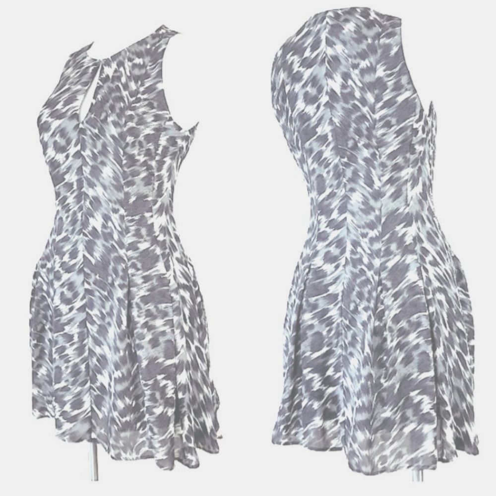 Joie L 100% silk Fit & Flare Keyhold Skater Dress - Picture 1 of 9
